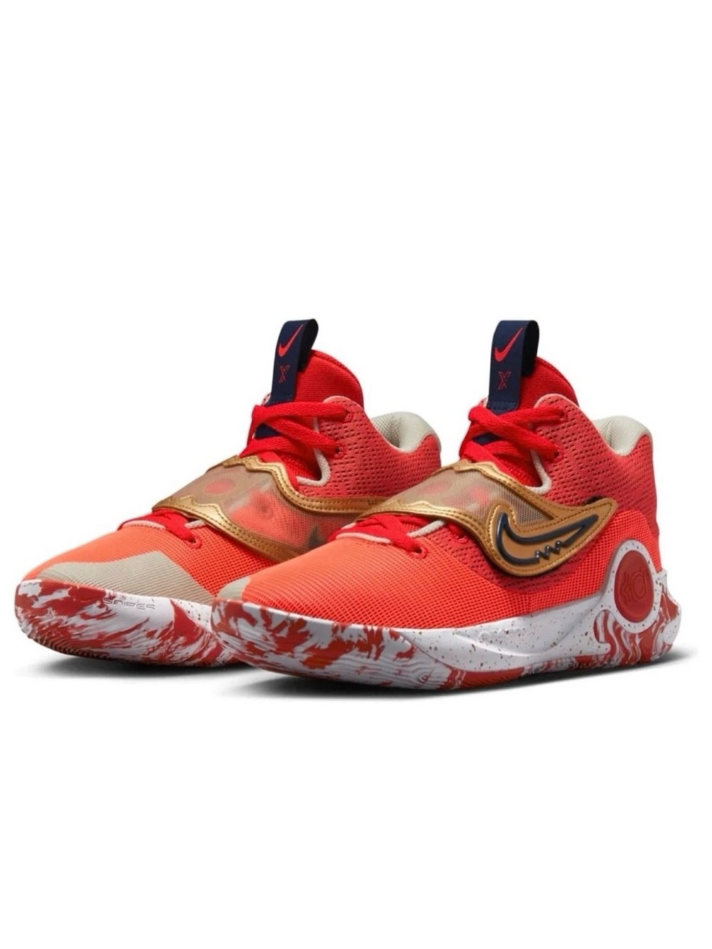 Nike KD Trey 5X University Red Gold Metallic Men’s Sneakers Size 9 NEW